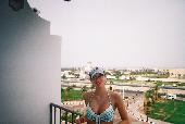 On the balcony